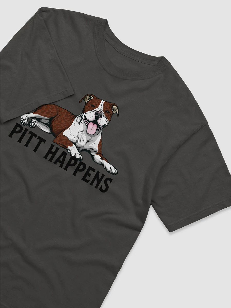 Pitt Happens T-Shirt of a Pitbull Terrier (Brindle) | Funny T-Shirt for Pittie and Staffy Paw-rents product image (26)