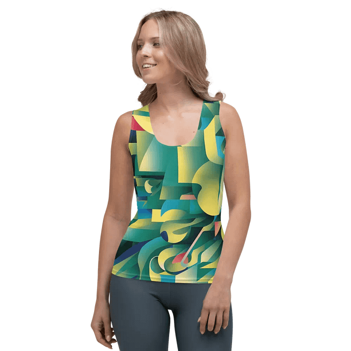 Abstract Lithographic Pattern Design Tank Top - V8 product image (1)
