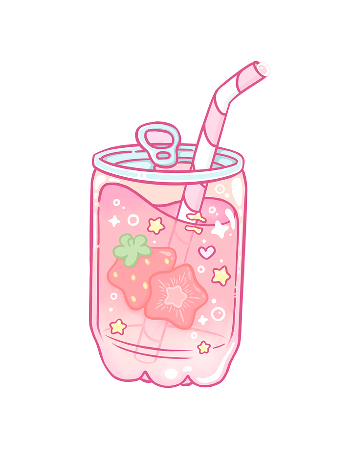Holographic Starberry Soda Vinyl Sticker♡ product image (2)