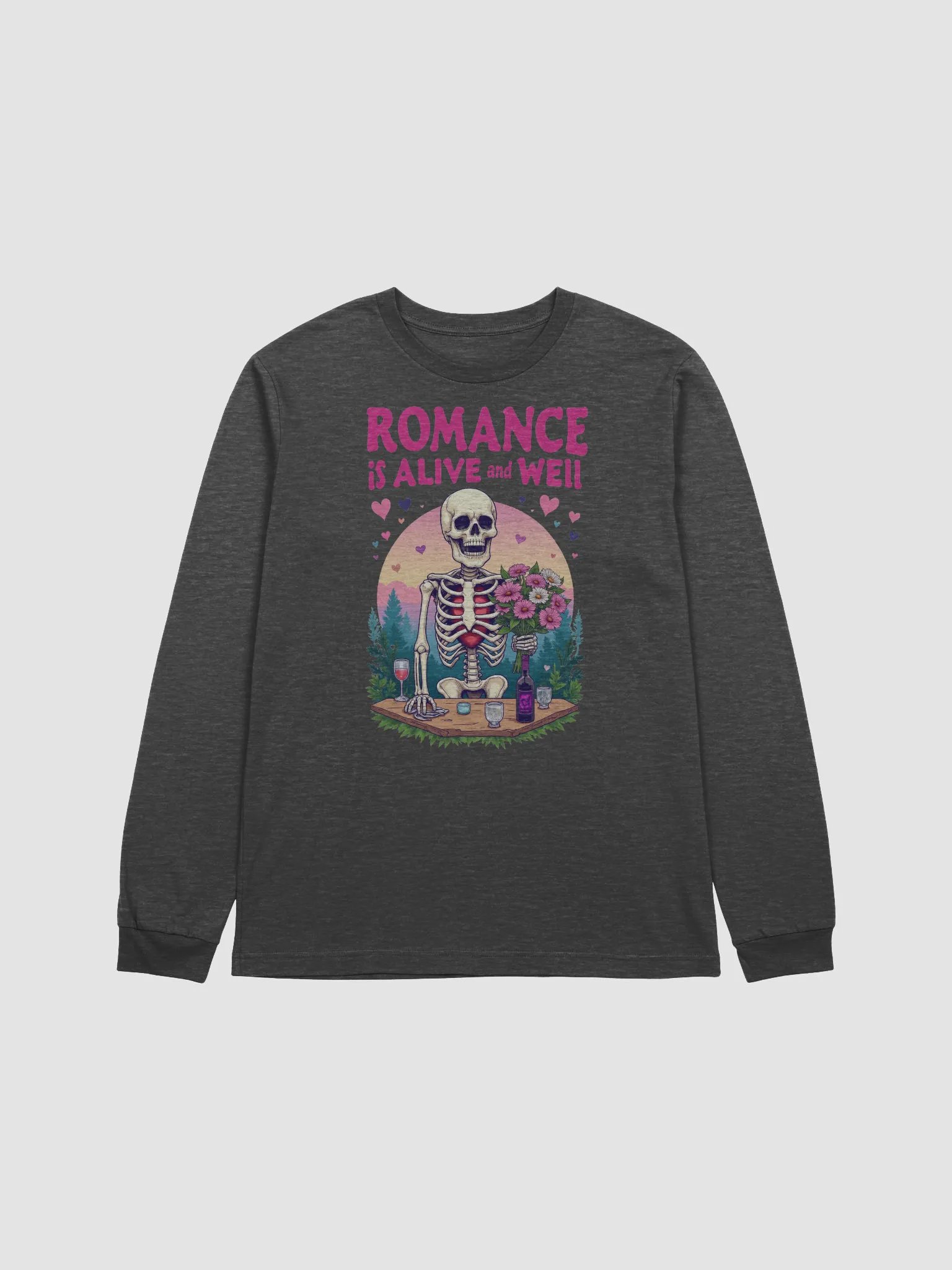 Skeleton's Romantic Evening Long Sleeve Tee product image (2)