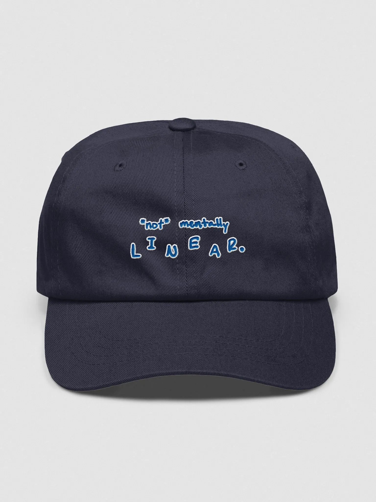 *not* mentally linear. (royal + white lined design) classic dad hat product image (33)