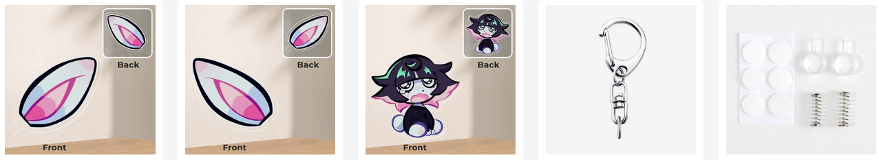 Delulu Ear Flick Keychain (INTERACTIVE) product image (5)