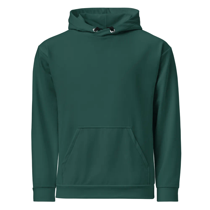 Plain Dark Green Soft Summer Unisex Recycled Polyester Heavyweight Premium Hoodie by Treasure Pie product image (1)