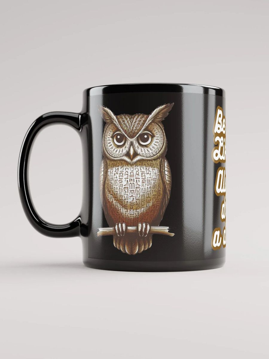 Wise Double Owl Black Mug product image (4)