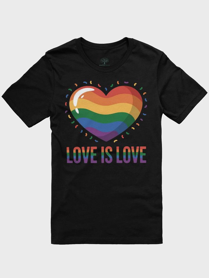 Graphic Grove Unisex Love Is Love Rainbow Heart T-Shirt - Pride Collection product image (1)