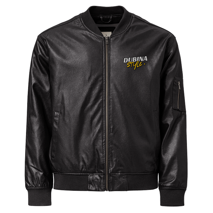 DUBINA STYLE Faux Leather Bomber Jacket product image (1)