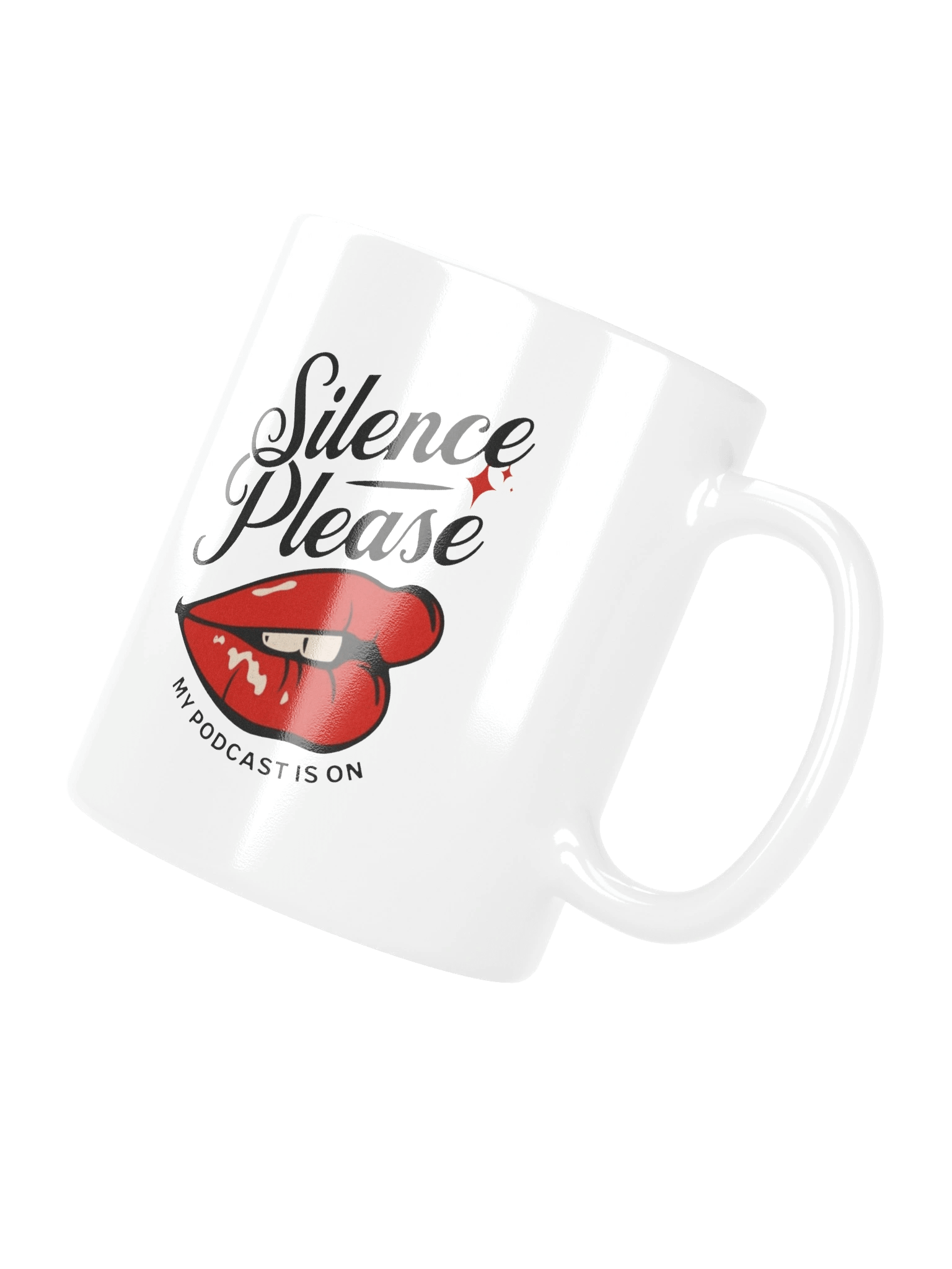 Silence Please Red Lips Mug product image (7)