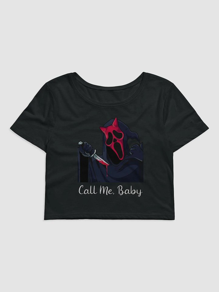 Ghost Face Phone Call Women's Crop Tee product image (1)