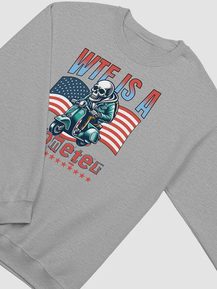 WTF IS A Kilometer? Skeleton Scooter Ride Sweatshirt product image (16)