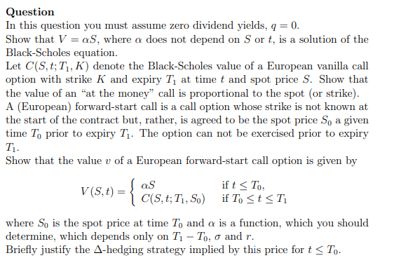 TD - Black-Scholes and a European forward-start call option product image (1)