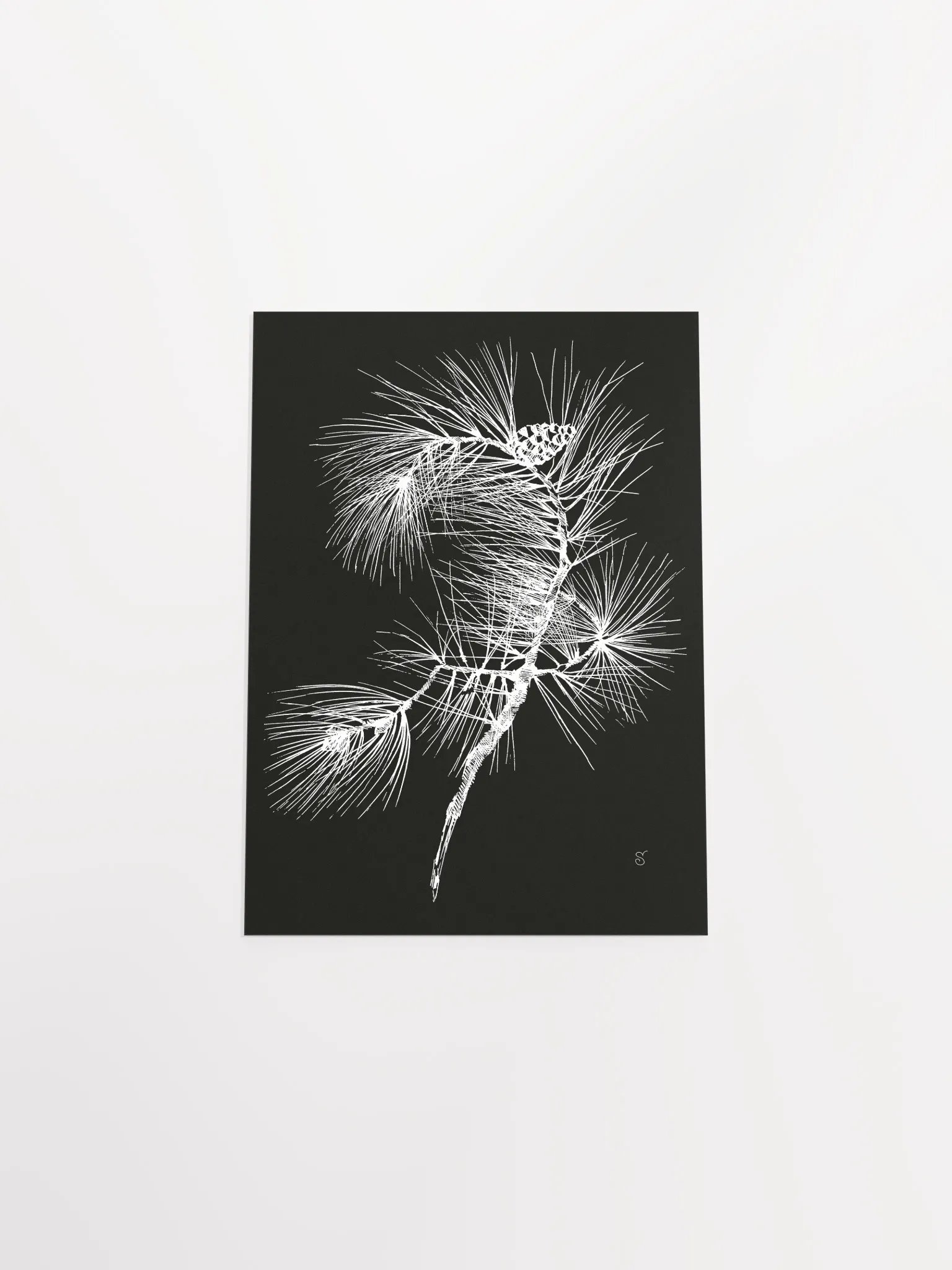 Whimsical Pine Branch Poster - Pine Branch Dark product image (4)