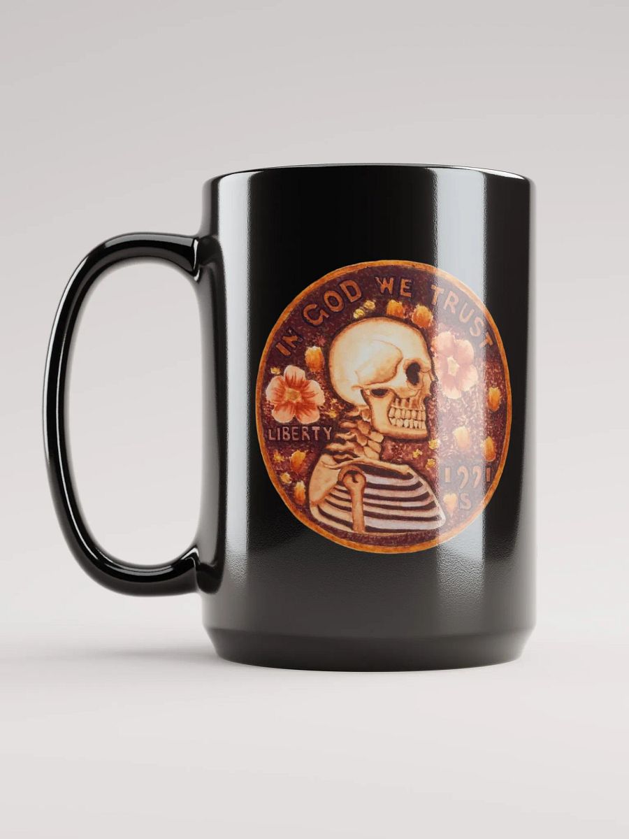 PRETTY PENNY black glossy mug product image (4)