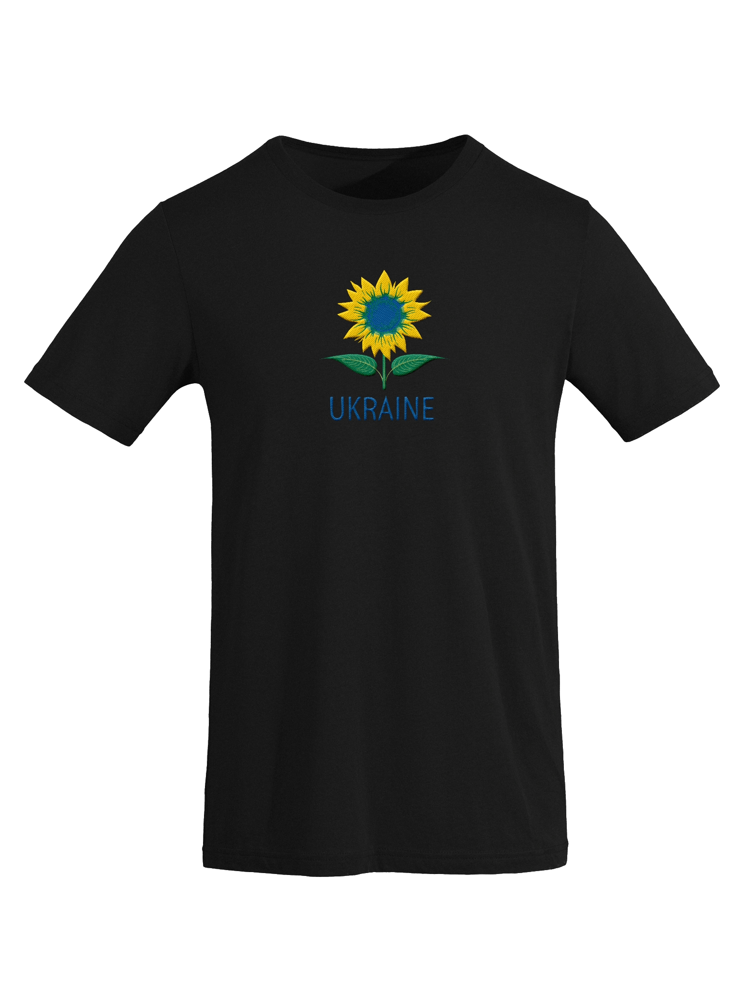 Ukraine Sunflower Ukrainian Symbol Yellow Blue Heritage Flower | Bella+Canvas Triblend Short Sleeve T-Shirt | Embroidered product image (90)
