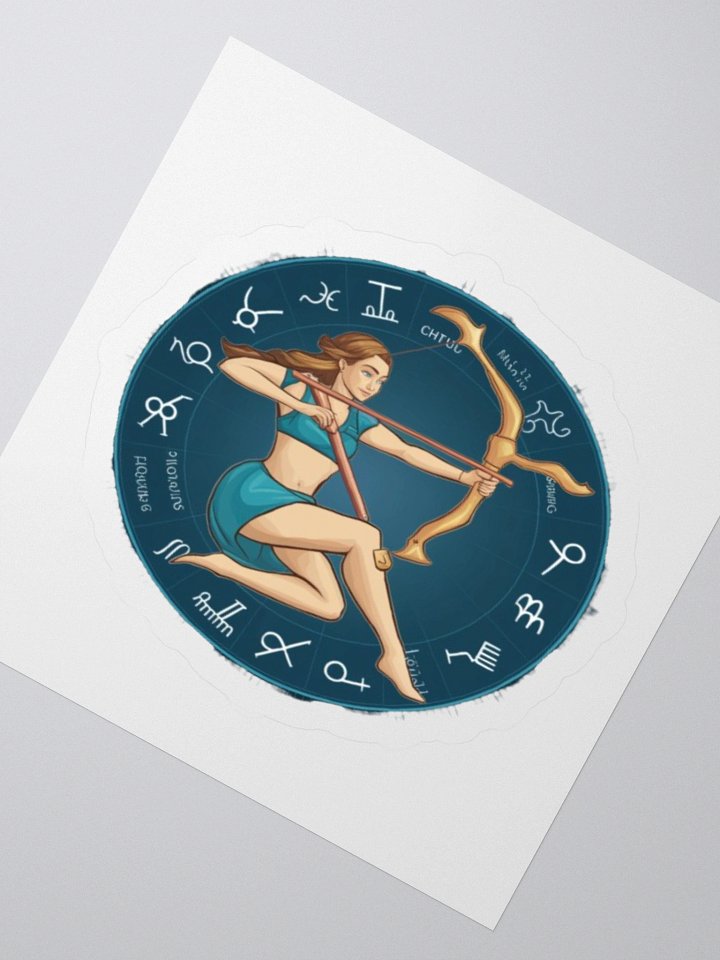 Exclusive Sagittarius Zodiac Sticker: Centaur Archer with Zodiac Wheel - Ideal for Laptops, Cars, and Astrology Enthusiasts! product image (5)