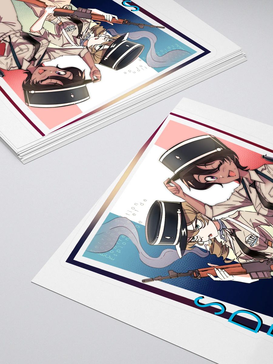 French SDECE Illustrated Gendarmes Sticker product image (4)