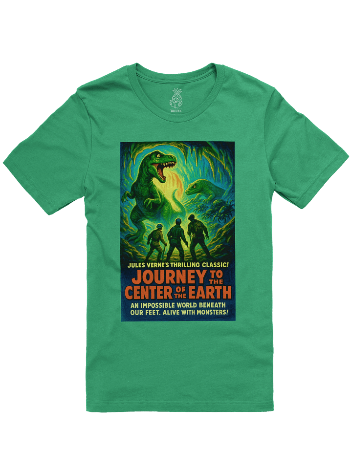 "Journey to the Center of the Earth" 1950's Faux Retro Film Poster Jules Verne Unisex T-Shirt product image (13)