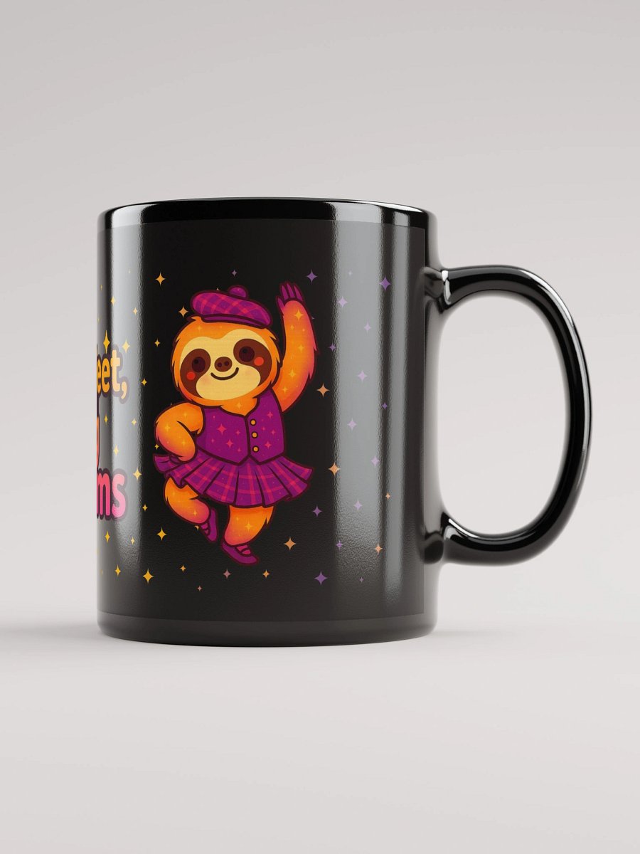 Tiny Feet Big Dreams Sloth Mug – Highland Dance Gift for Girls, Cute Scottish Dancer Coffee Cup product image (1)