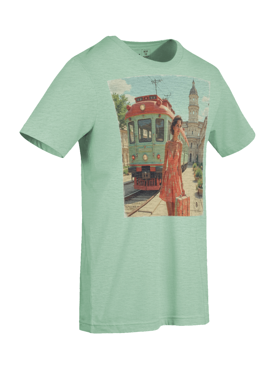 Vintage Tram Travel T-Shirt – Floral Wanderlust Style product image (71)