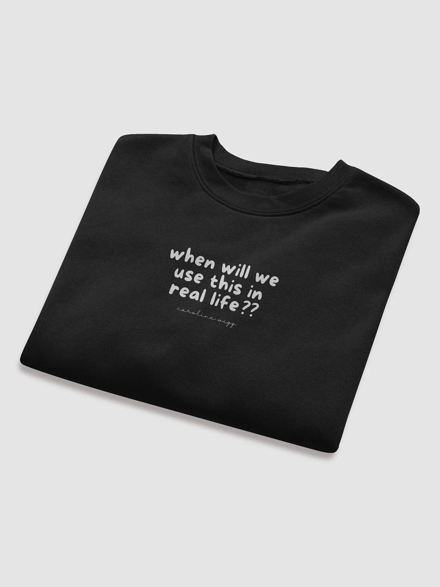 Real Life Crop Sweatshirt - Dark Colours product image (8)