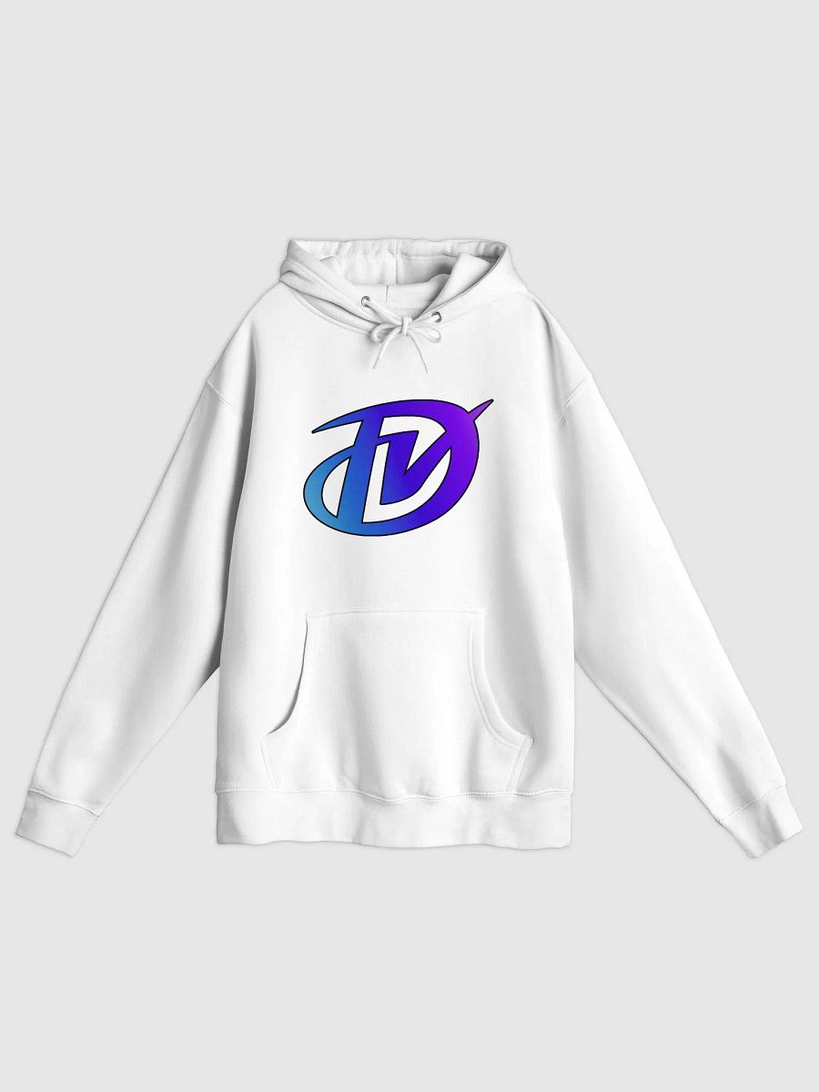 DV Pullover Hoodie White (Blue/Purple Logo) product image (1)