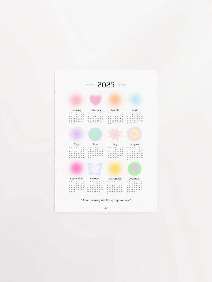 Cute Gradient 2025 Calendar product image (5)