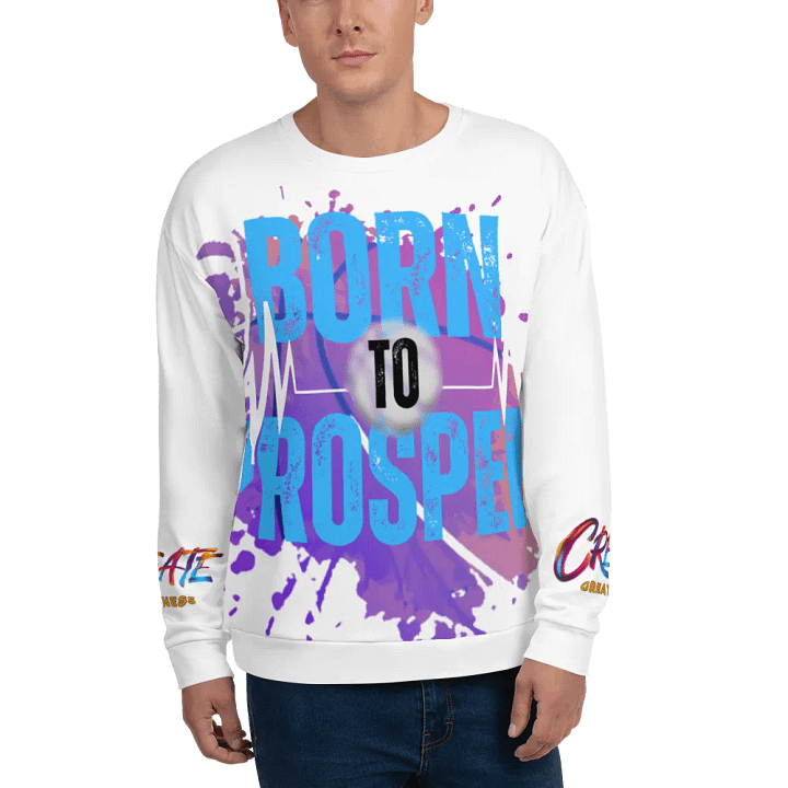 Born to Prosper Vibrant Visionary All-Over Print Sweatshirt product image (2)