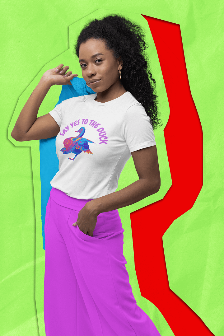 Say Yes to the Duck Unisex T Shirt (Pink Writing) product image (1)