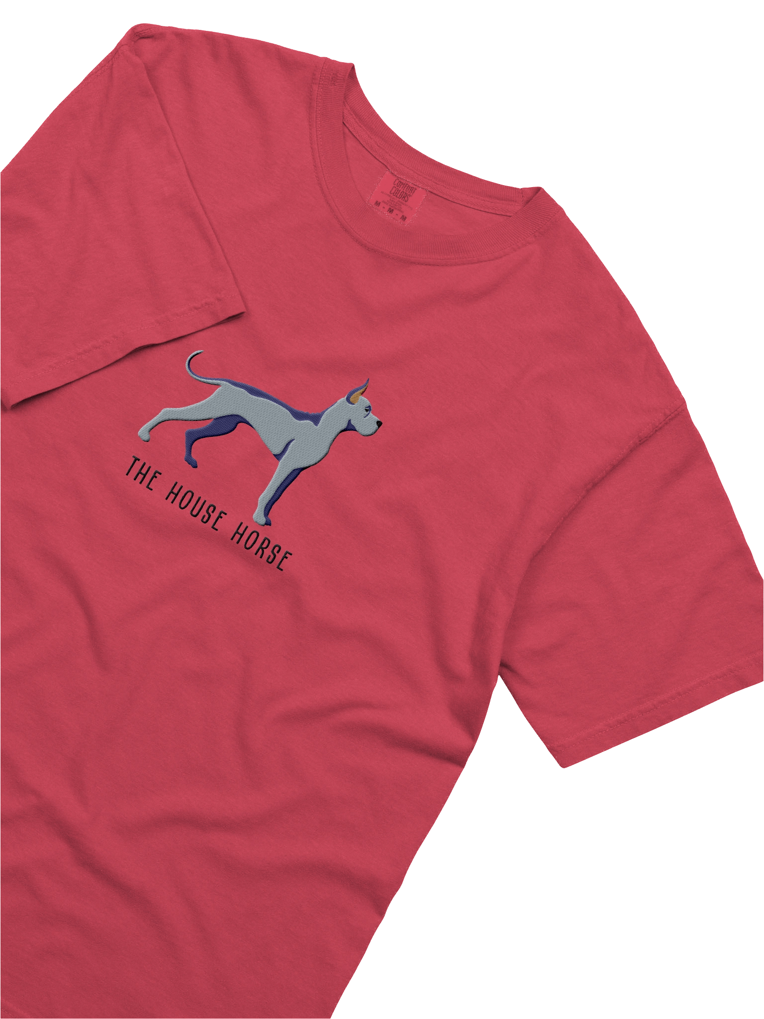 The House Horse T-Shirt(Embroidered) of a Great Dane(Gray, Cropped Ears) product image (27)