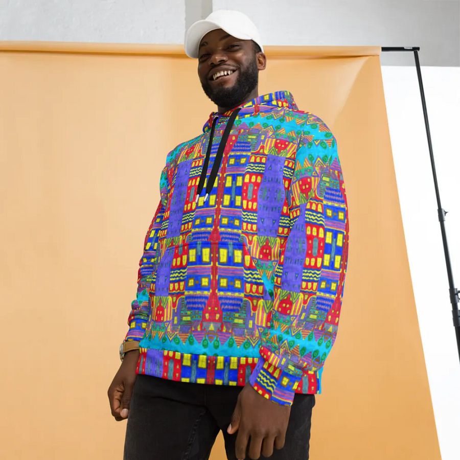 Abstract Playful Houses #2 Unisex Pull Over Hoodie product image (3)