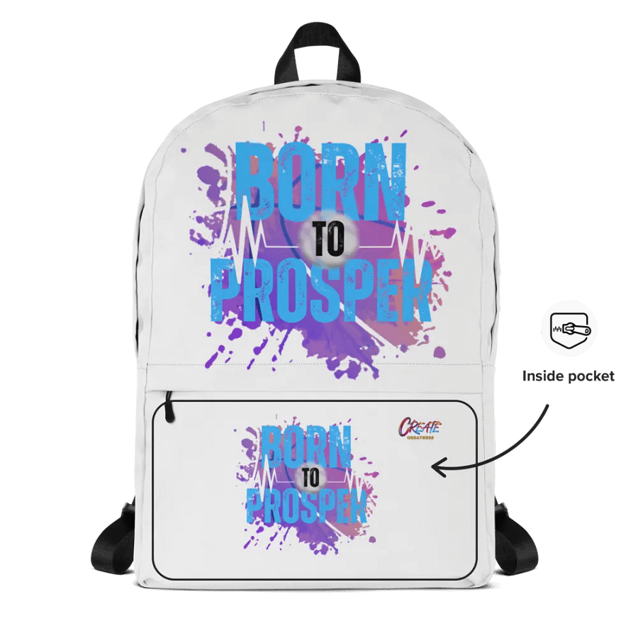 Born to Prosper Full Print Backpack product image (12)