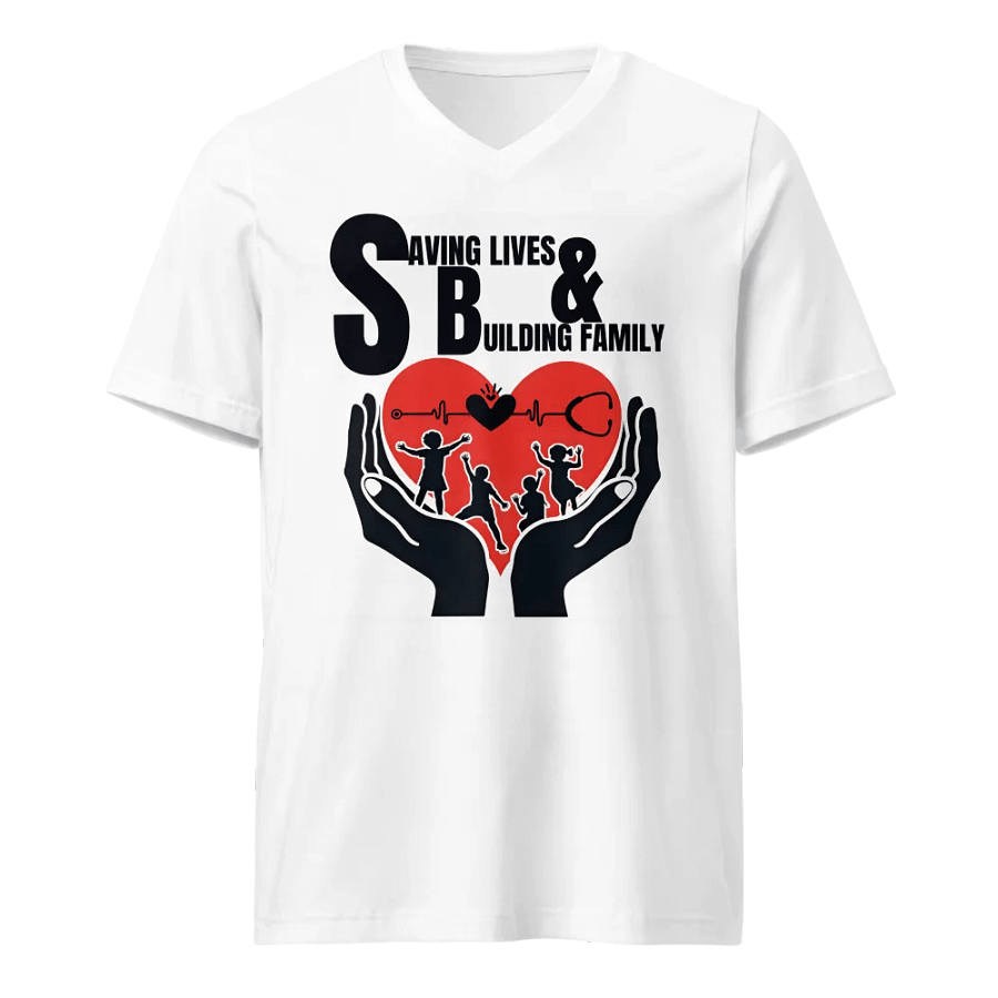 Saving Lives & Building Family V-Neck Tee product image (1)