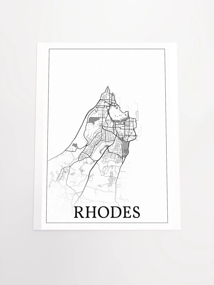Rhodes City, Greece, city map print product image (18)