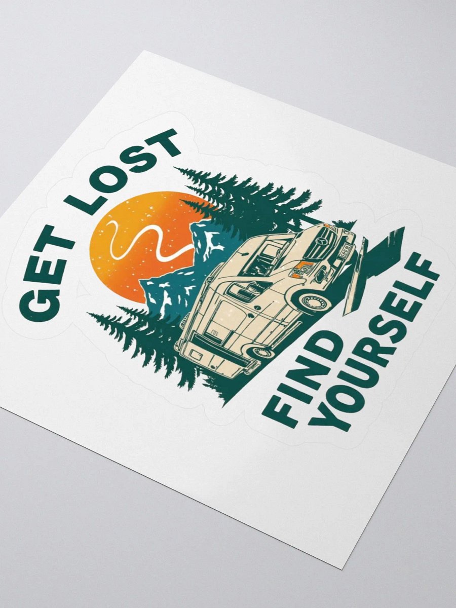 Get Lost, Find Yourself - Camper Van Kiss Cut Stickers product image (7)