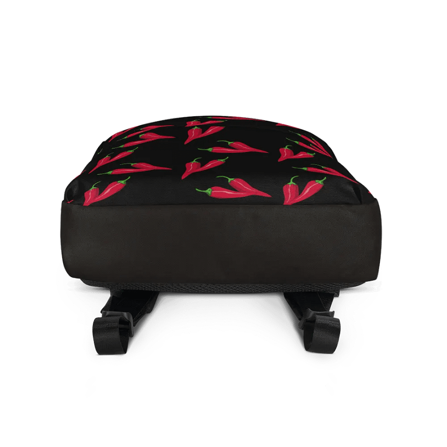 Spicy Jalapeno peppers on black - backpack product image (4)