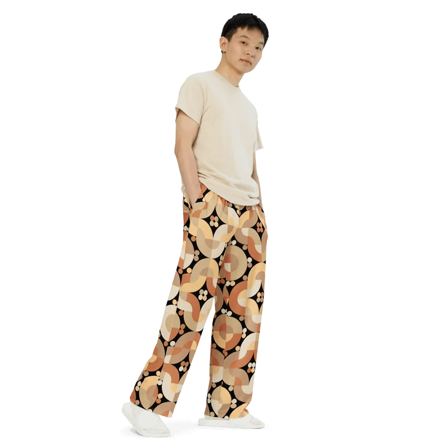 BUIII Retro Harmony: Warm Ember Wide-Leg Pants product image (7)
