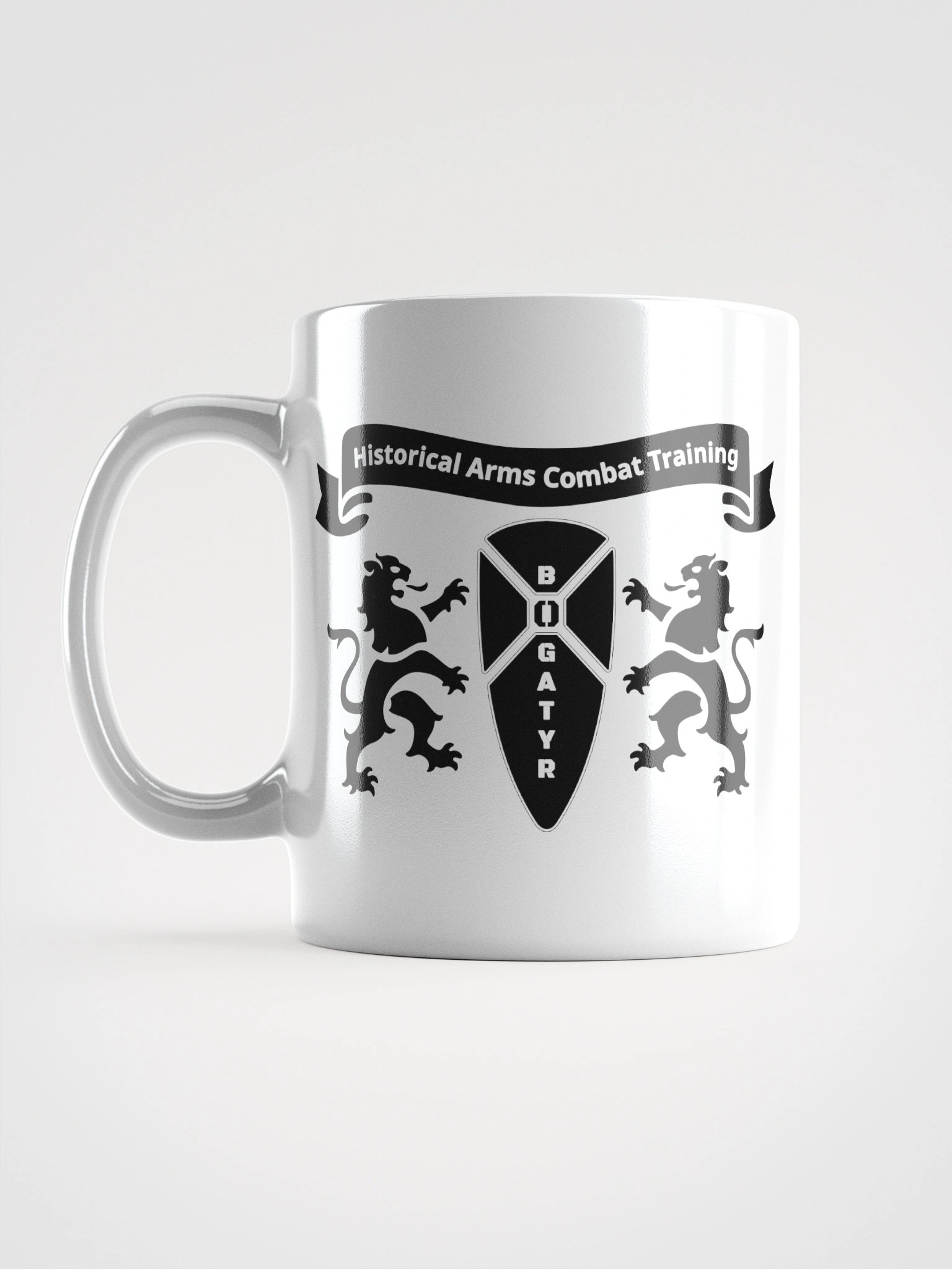 White Glossy Mug - black HACT logo product image (18)