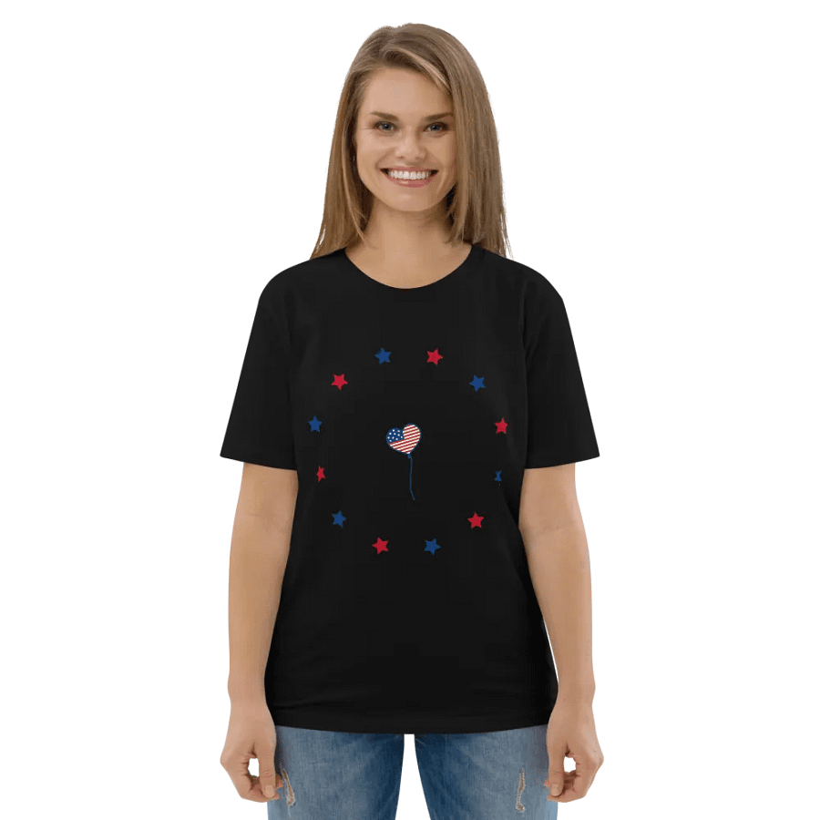 Patriotic USA Flag Design Paddle Racquet T-Shirt product image (13)