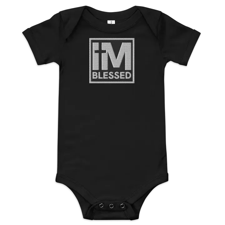 Blessed Baby Onesie Embroidered (Black) product image (1)