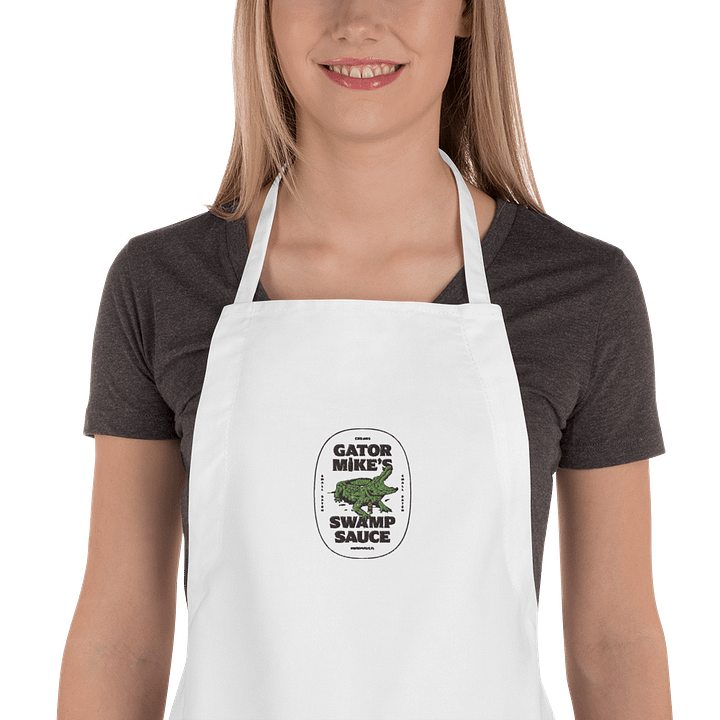White Gator Mike’s Embroidered Apron product image (1)