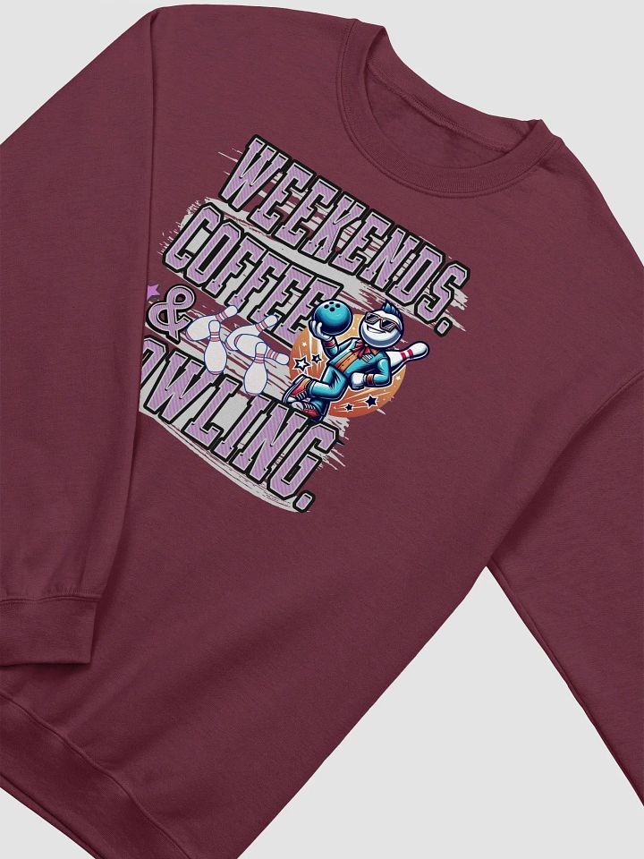 Weekends Coffee And Bowling Vibes Crewneck Sweatshirt product image (10)