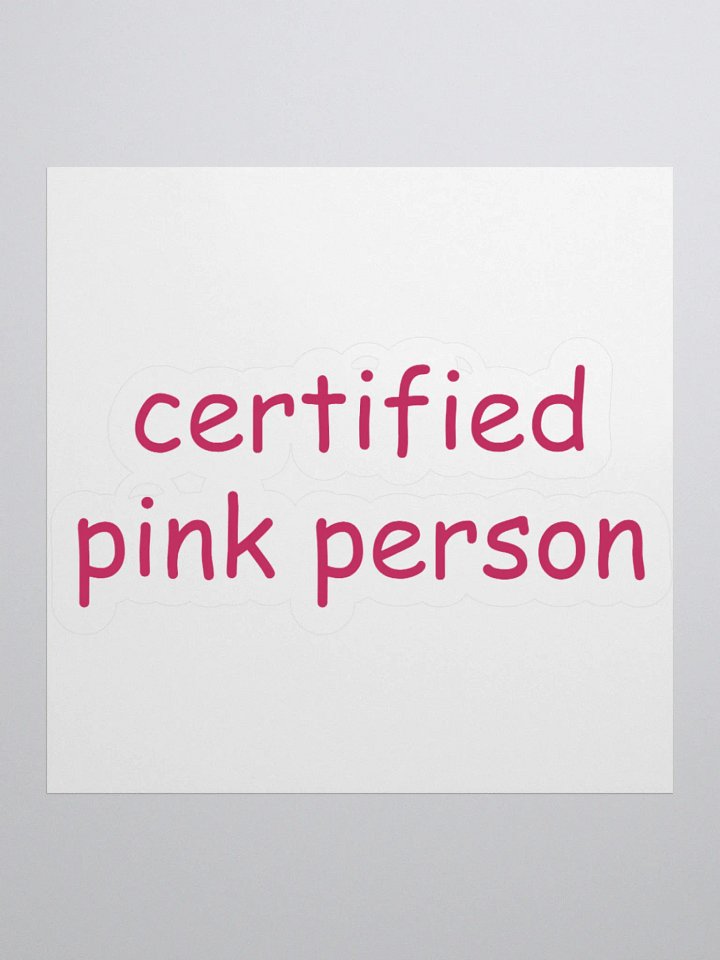 Certified Pink Person Sticker product image (2)