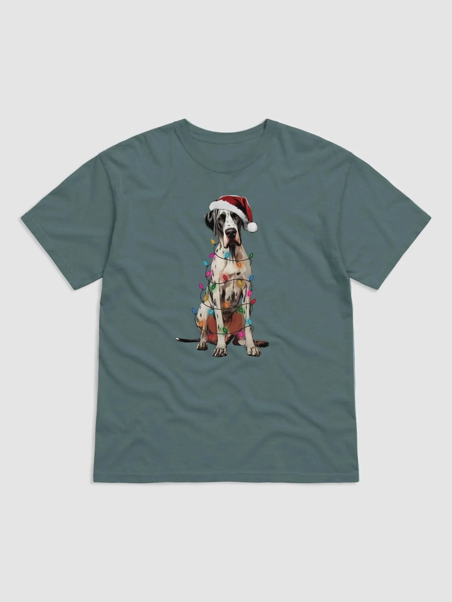 Funny Great Dane(Harlequin) Christmas T-Shirt for Great Dane Paw-rents product image (4)