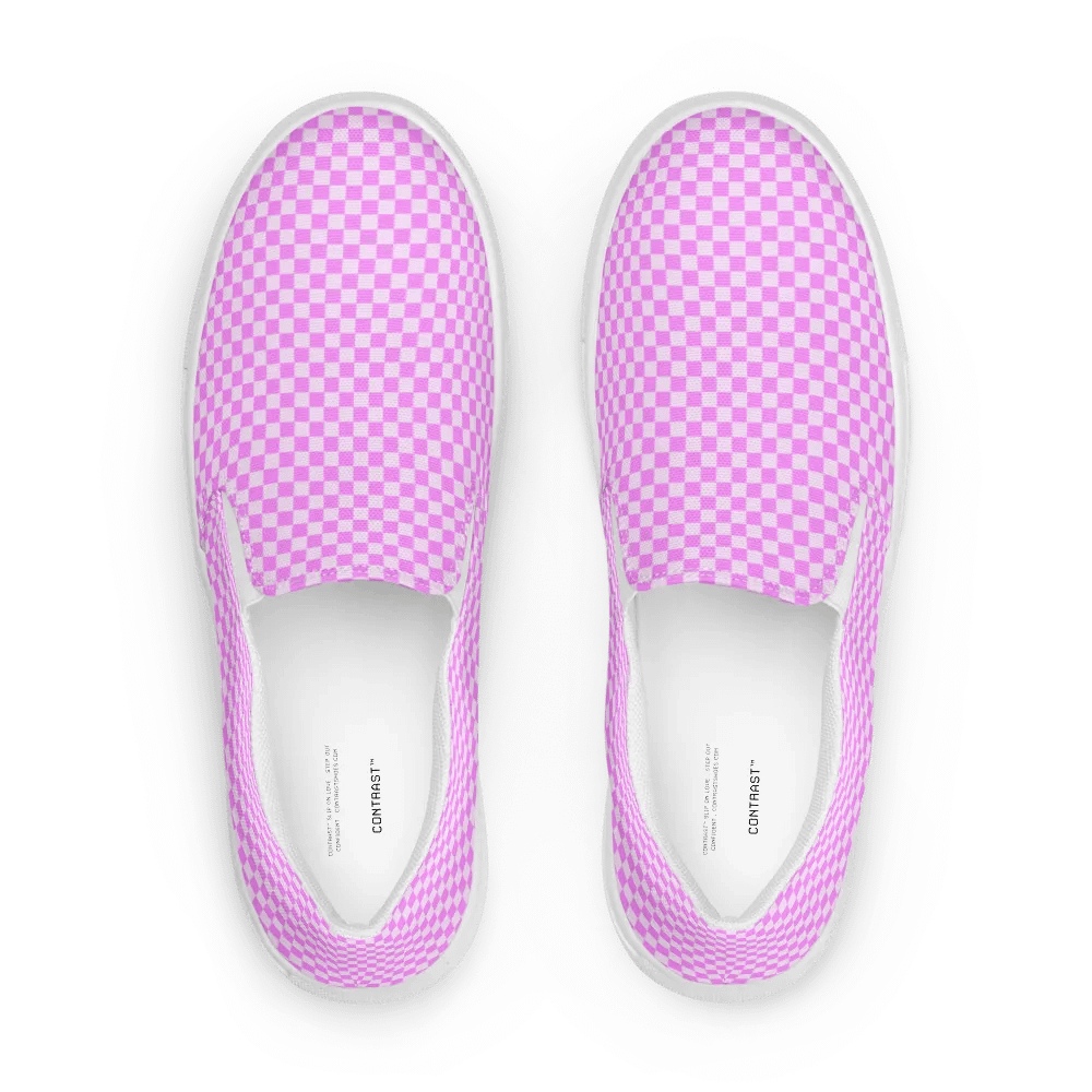 Pink Checkered Mens Slip Ons n. 29 product image (3)