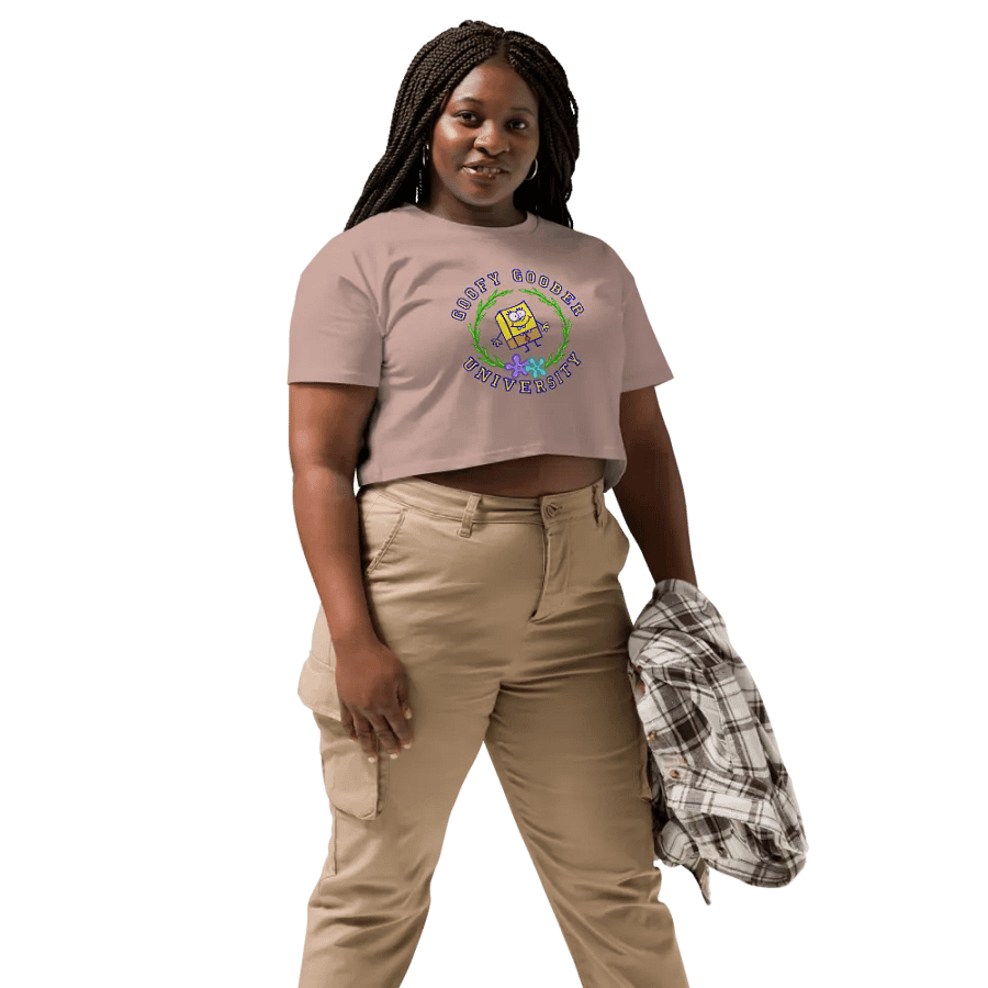 Goofy Goober University Crop Top product image (2)