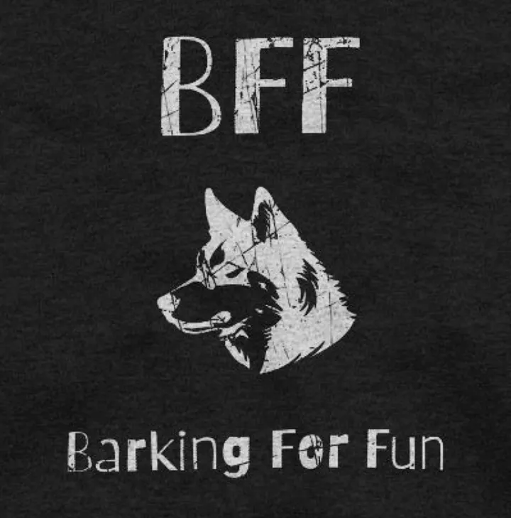 Siberian husky BFF Barking for fun, noisy dog, funny pun, cute joke, unisex TShirt product image (2)