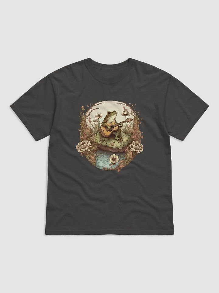 Vintage-Style Cottagecore Frog Playing Guitar in Forest T-Shirt | Cottagecore, Goblincore, & Mystical Shirt Design product image (21)