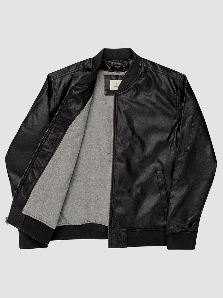 [pittis_gaming] Threadfast Apparel Faux Leather Bomber Jacket Threadfast Apparel 395J product image (1)