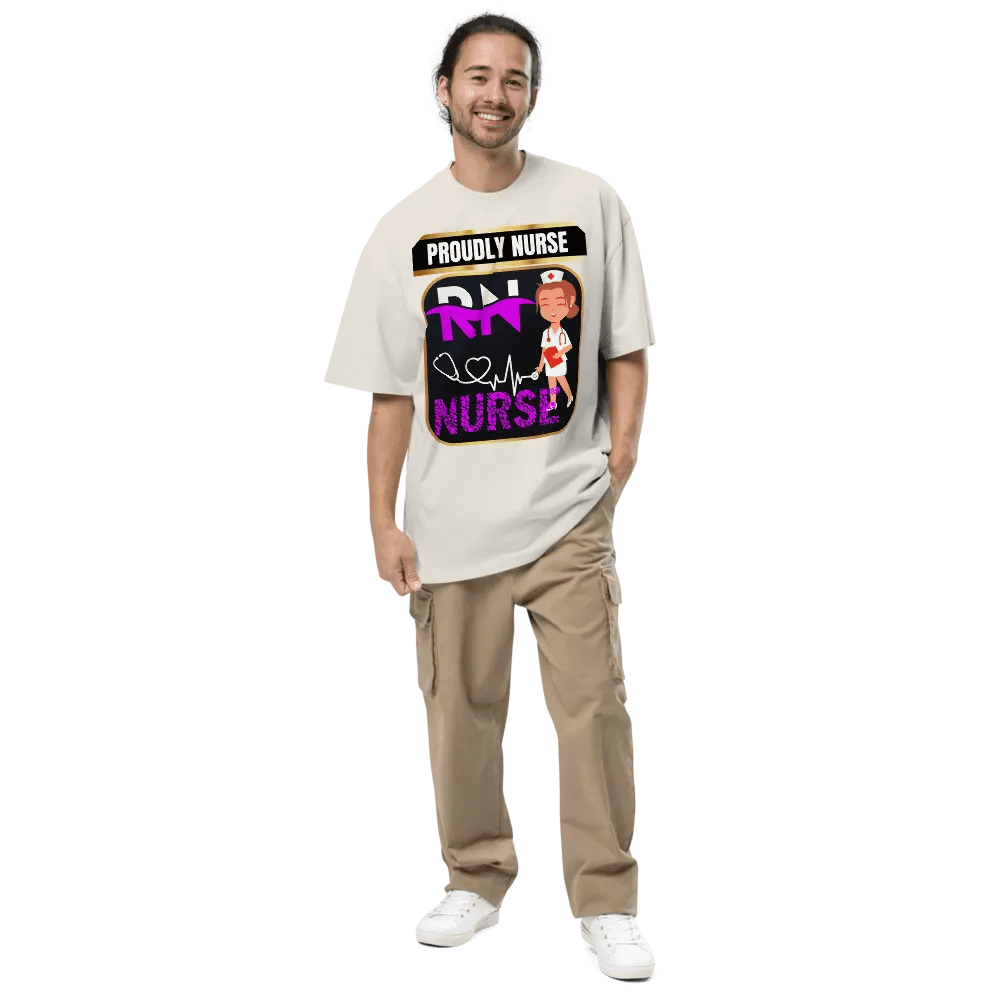 Proudly Nurse Oversized Faded T-Shirt product image (32)