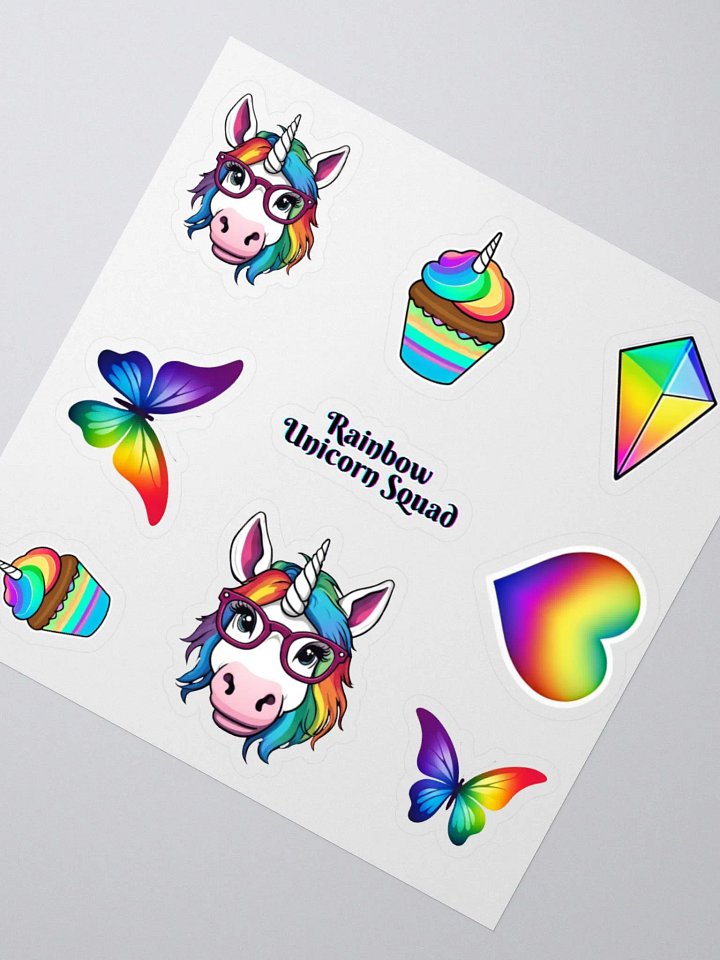 Rainbow Unicorn Stickers Set 1 product image (2)