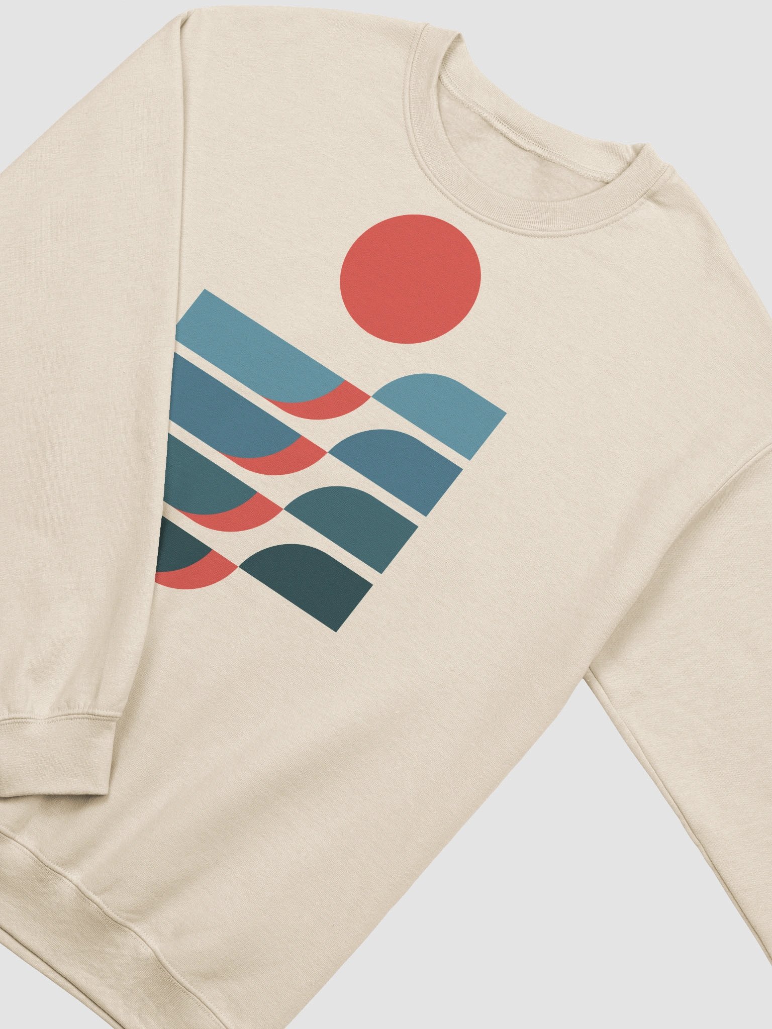 Rolling sea waves graphic Sweatshirt product image (35)
